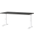 Schreibtisch DOWNEY, manuell höhenverstellbar, 68-91cm (H), 160x80cm (BxT), rechteckig, graphit / weiß