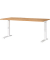 Schreibtisch DOWNEY, manuell höhenverstellbar, 68-91cm (H), 160x80cm (BxT), rechteckig, navarra-eiche / weiß