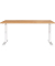 Schreibtisch DOWNEY, manuell höhenverstellbar, 68-91cm (H), 160x80cm (BxT), rechteckig, navarra-eiche / weiß