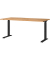 Schreibtisch DOWNEY, manuell höhenverstellbar, 68-91cm (H), 160x80cm (BxT), rechteckig, navarra-eiche / schwarz