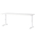 Schreibtisch DOWNEY, manuell höhenverstellbar, 68-91cm (H), 180x80cm (BxT), rechteckig, weiß / weiß