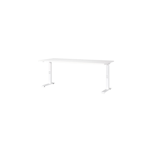 4005949791206 - Schreibtisch DOWNEY 7912-84 manuell höhenverstellbar 68-91cm (H) 180cmx80cm (BxT) rechteckig weiß Weiß 4005949791206 GERMA 4005949791206 - Schreibtisch DOWNEY 7912-84 manuell höhenverstellbar 68-91cm (H) 180cmx80cm (BxT) rechteckig weiß Weiß 4005949791206 GERMA