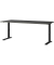 DOWNEY höhenverstellbarer Schreibtisch grafit rechteckig, C-Fuß-Gestell schwarz 180,0 x 80,0 cm 