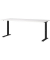 Schreibtisch DOWNEY, manuell höhenverstellbar, 68-91cm (H), 180x80cm (BxT), rechteckig, weiß / schwarz