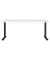 Schreibtisch DOWNEY, manuell höhenverstellbar, 68-91cm (H), 180x80cm (BxT), rechteckig, weiß / schwarz