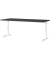 Schreibtisch DOWNEY, manuell höhenverstellbar, 68-91cm (H), 180x80cm (BxT), rechteckig, graphit / weiß