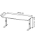 Schreibtisch DOWNEY, manuell höhenverstellbar, 68-91cm (H), 180x80cm (BxT), rechteckig, graphit / weiß
