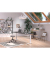 Schreibtisch DOWNEY, manuell höhenverstellbar, 68-91cm (H), 180x80cm (BxT), rechteckig, graphit / weiß