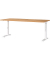 Schreibtisch DOWNEY, manuell höhenverstellbar, 68-91cm (H), 180x80cm (BxT), rechteckig, navarra-eiche / weiß