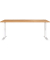 Schreibtisch DOWNEY, manuell höhenverstellbar, 68-91cm (H), 180x80cm (BxT), rechteckig, navarra-eiche / weiß