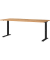 Schreibtisch DOWNEY, manuell höhenverstellbar, 68-91cm (H), 180x80cm (BxT), rechteckig, navarra-eiche / schwarz