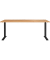 Schreibtisch DOWNEY, manuell höhenverstellbar, 68-91cm (H), 180x80cm (BxT), rechteckig, navarra-eiche / schwarz