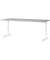 Schreibtisch DOWNEY, manuell höhenverstellbar, 68-91cm (H), 180x80cm (BxT), rechteckig, kaschmir / weiß