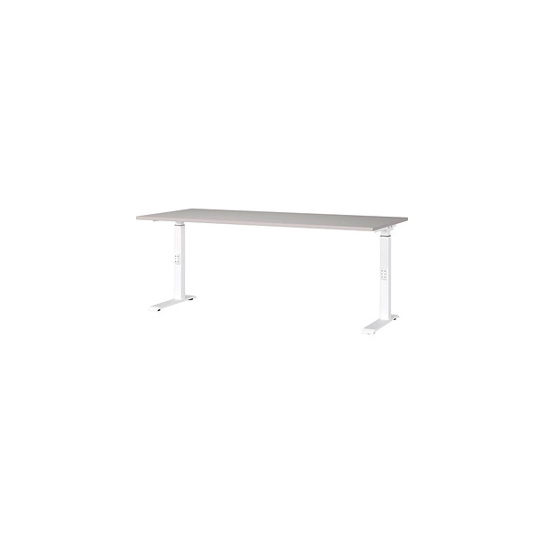 4005949791268 - Schreibtisch DOWNEY 7912-617 manuell höhenverstellbar 68-91cm (H) 180cmx80cm (BxT) rechteckig kaschmir Weiß 4005949791268 4005949791268 - Schreibtisch DOWNEY 7912-617 manuell höhenverstellbar 68-91cm (H) 180cmx80cm (BxT) rechteckig kaschmir Weiß 4005949791268