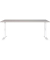 Schreibtisch DOWNEY, manuell höhenverstellbar, 68-91cm (H), 180x80cm (BxT), rechteckig, kaschmir / weiß