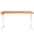 Sitz-Steh-Schreibtisch JET, elektrisch höhenverstellbar, 72-120cm (H), 140x80cm (BxT), rechteckig, navarra-eiche / weiß