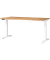 Sitz-Steh-Schreibtisch JET, elektrisch höhenverstellbar, 72-120cm (H), 160x80cm (BxT), rechteckig, navarra-eiche / weiß