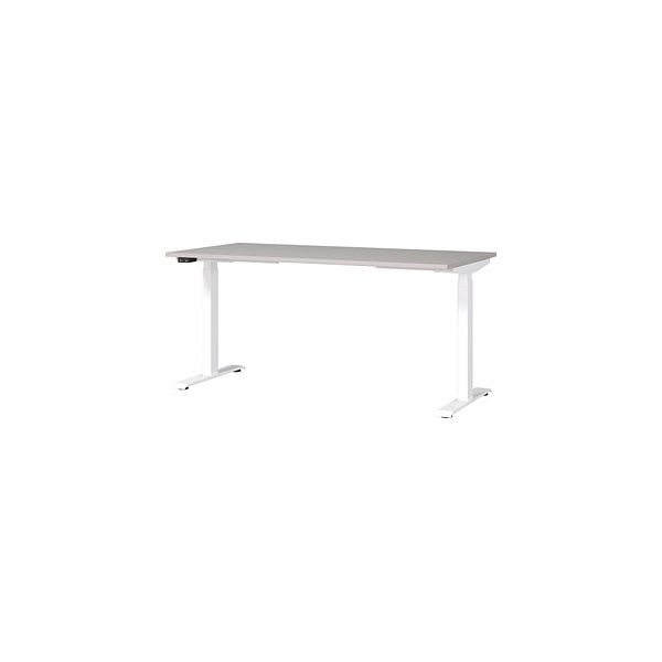 4005949790865 - Sitz-Steh-Schreibtisch JET 7908-617 elektrisch höhenverstellbar 72-120cm (H) 160cmx80cm (BxT) rechteckig kaschmir Weiß 400 4005949790865 - Sitz-Steh-Schreibtisch JET 7908-617 elektrisch höhenverstellbar 72-120cm (H) 160cmx80cm (BxT) rechteckig kaschmir Weiß 400