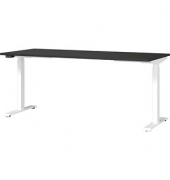Sitz-Steh-Schreibtisch JET, elektrisch höhenverstellbar, 72-120cm (H), 180x80cm (BxT), rechteckig, graphit / weiß