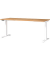 Sitz-Steh-Schreibtisch JET, elektrisch höhenverstellbar, 72-120cm (H), 180x80cm (BxT), rechteckig, navarra-eiche / weiß
