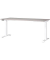 Sitz-Steh-Schreibtisch JET, elektrisch höhenverstellbar, 72-120cm (H), 180x80cm (BxT), rechteckig, kaschmir / weiß
