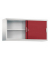 Aufsatz-Schiebetürenschrank Acurado, 2145-00 S10054 lichtgrau, rubinrot 4 Fachböden 160,0 x 40,0 x 79,0 cm 
