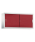 Aufsatz-Schiebetürenschrank Acurado, 2145-00 S10054 lichtgrau, rubinrot 4 Fachböden 160,0 x 40,0 x 79,0 cm 