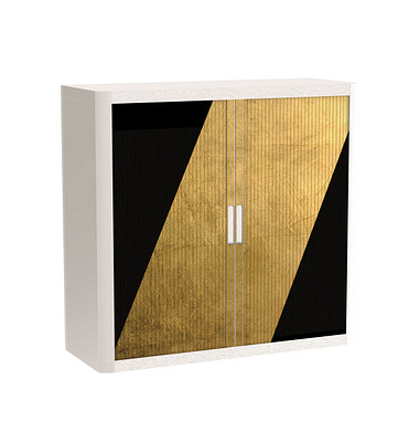 easyOffice Classic Chic Rollladenschrank 61376 1 Fachboden 110,0 x 41,5 x 104,0 cm