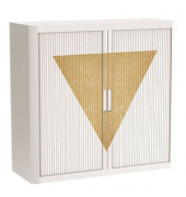 easyOffice Classic Chic Rollladenschrank 61360 1 Fachboden 110,0 x 41,5 x 104,0 cm