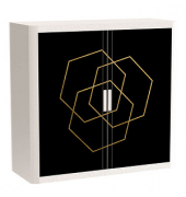 easyOffice Classic Chic Rollladenschrank 61408 1 Fachboden 110,0 x 41,5 x 104,0 cm