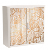 easyOffice Classic Chic Rollladenschrank 61424 1 Fachboden 110,0 x 41,5 x 104,0 cm