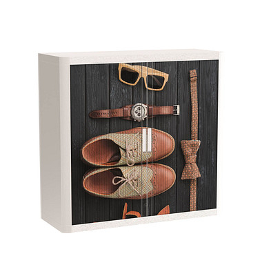 easyOffice Classic Chic Rollladenschrank 61456 1 Fachboden 110,0 x 41,5 x 104,0 cm