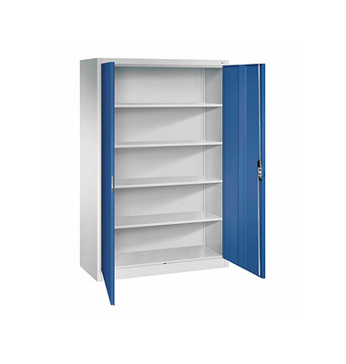 Stahlschrank C 2000 Acurado 9480-000 S10590 enzianblau, lichtgrau 120,0 x 50,0 x 195,0 cm, aufgebaut
