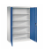 Stahlschrank C 2000 Acurado 9480-000 S10590 enzianblau, lichtgrau 120,0 x 50,0 x 195,0 cm, aufgebaut