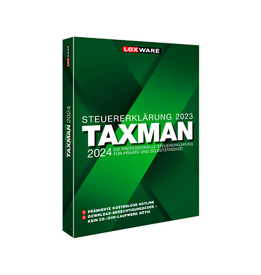 TAXMAN 2024 (für das Steuerjahr 2023) Software Vollversion (PKC) TAXMAN 2024 (für das Steuerjahr 2023) Software Vollversion (PKC)