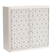 easyOffice Black&White Rollladenschrank 60452 1 Fachboden 110,0 x 41,5 x 104,0 cm