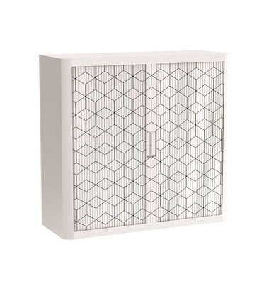 easyOffice Black&White Rollladenschrank 60452 1 Fachboden 110,0 x 41,5 x 104,0 cm