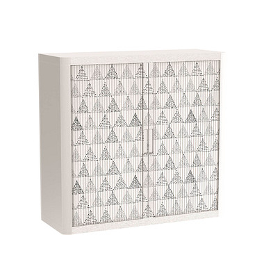 easyOffice Black&White Rollladenschrank 60548 1 Fachboden 110,0 x 41,5 x 104,0 cm