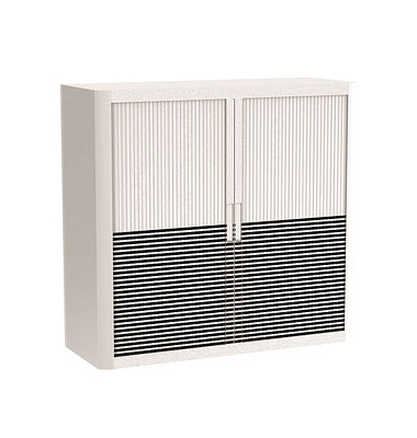 easyOffice Black&White Rollladenschrank 62336 1 Fachboden 110,0 x 41,5 x 104,0 cm