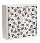 easyOffice Black&White Rollladenschrank 62432 1 Fachboden 110,0 x 41,5 x 104,0 cm