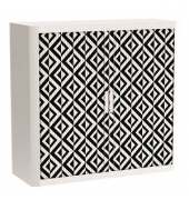 easyOffice Black&White Rollladenschrank 60596 1 Fachboden 110,0 x 41,5 x 104,0 cm
