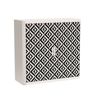 easyOffice Black&White Rollladenschrank 60596 1 Fachboden 110,0 x 41,5 x 104,0 cm