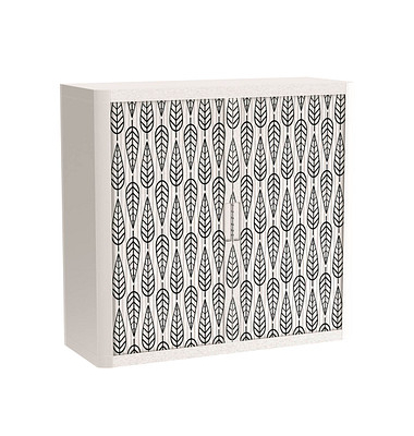 easyOffice Black&White Rollladenschrank 60484 1 Fachboden 110,0 x 41,5 x 104,0 cm