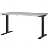 Sitz-Steh-Schreibtisch JET, elektrisch höhenverstellbar, 72-120cm (H), 140x80cm (BxT), rechteckig, kaschmir / schwarz