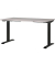 Sitz-Steh-Schreibtisch JET, elektrisch höhenverstellbar, 72-120cm (H), 140x80cm (BxT), rechteckig, kaschmir / schwarz