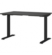 Sitz-Steh-Schreibtisch JET, elektrisch höhenverstellbar, 72-120cm (H), 120x80cm (BxT), rechteckig, graphit / schwarz