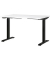 Sitz-Steh-Schreibtisch JET, elektrisch höhenverstellbar, 72-120cm (H), 120x80cm (BxT), rechteckig, weiß / schwarz