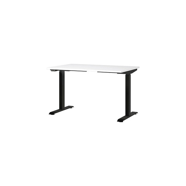 4005949790728 - Sitz-Steh-Schreibtisch JET 7907-614 elektrisch höhenverstellbar 72-120cm (H) 120cmx80cm (BxT) rechteckig weiß Schwarz 4005 4005949790728 - Sitz-Steh-Schreibtisch JET 7907-614 elektrisch höhenverstellbar 72-120cm (H) 120cmx80cm (BxT) rechteckig weiß Schwarz 4005