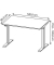 Sitz-Steh-Schreibtisch JET, elektrisch höhenverstellbar, 72-120cm (H), 120x80cm (BxT), rechteckig, weiß / schwarz