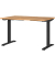 Sitz-Steh-Schreibtisch JET, elektrisch höhenverstellbar, 72-120cm (H), 120x80cm (BxT), rechteckig, navarra-eiche / schwarz